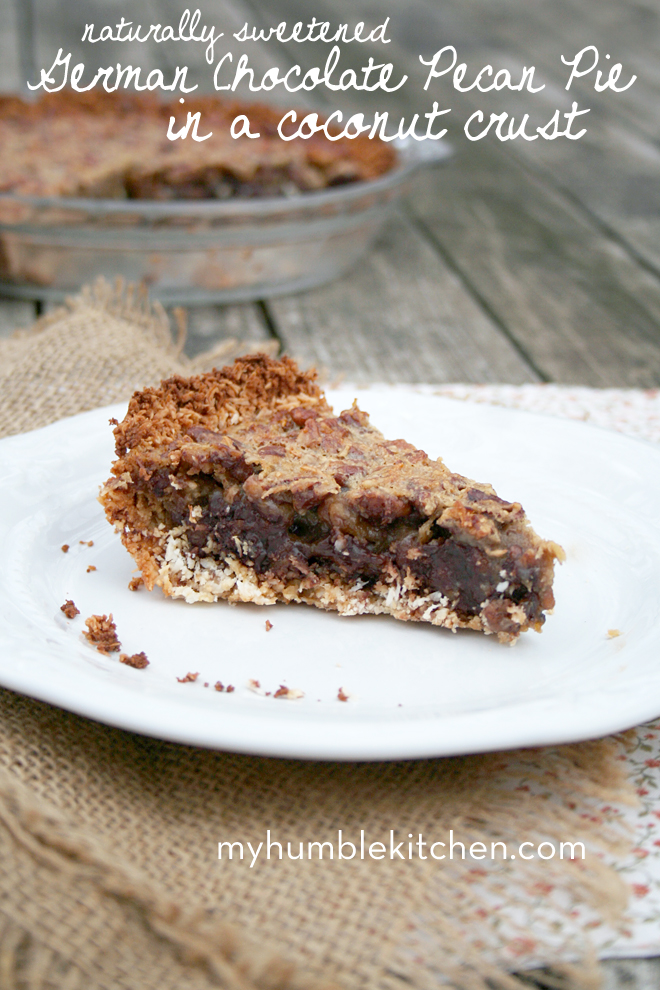 German Chocolate Pecan Pie in a Coconut Crust A Gluten Free Recipe