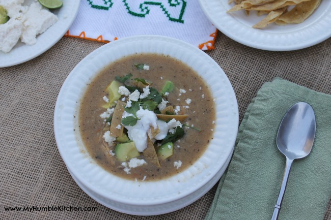 Roasted Tomato Tortilla Soup | myhumblekitchen.com
