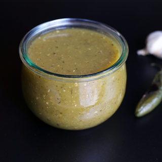 Salsa Verde made from Green Tomatoes