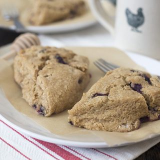 Sprouted Einkorn, Lemon Blueberry Scones